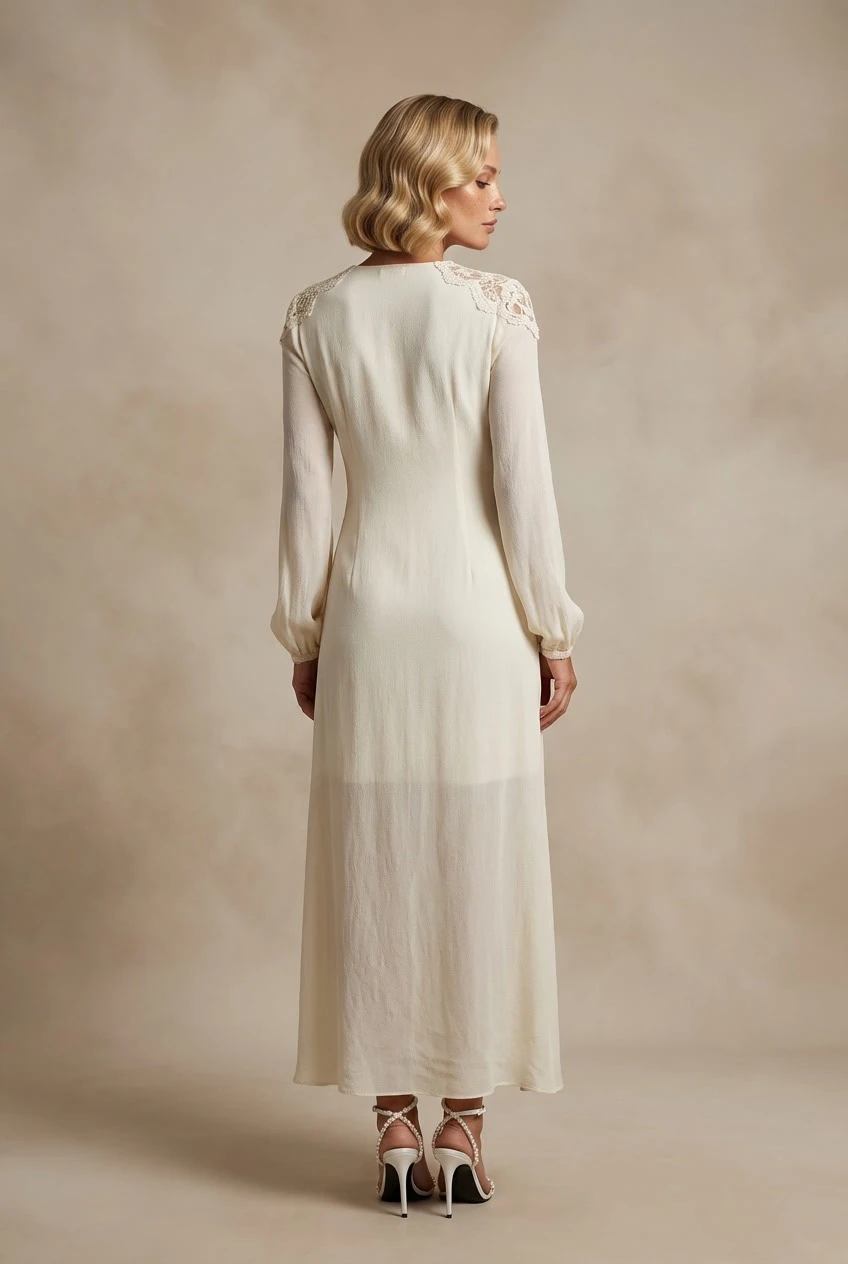 Vestido Wrap Renda Cidreira
