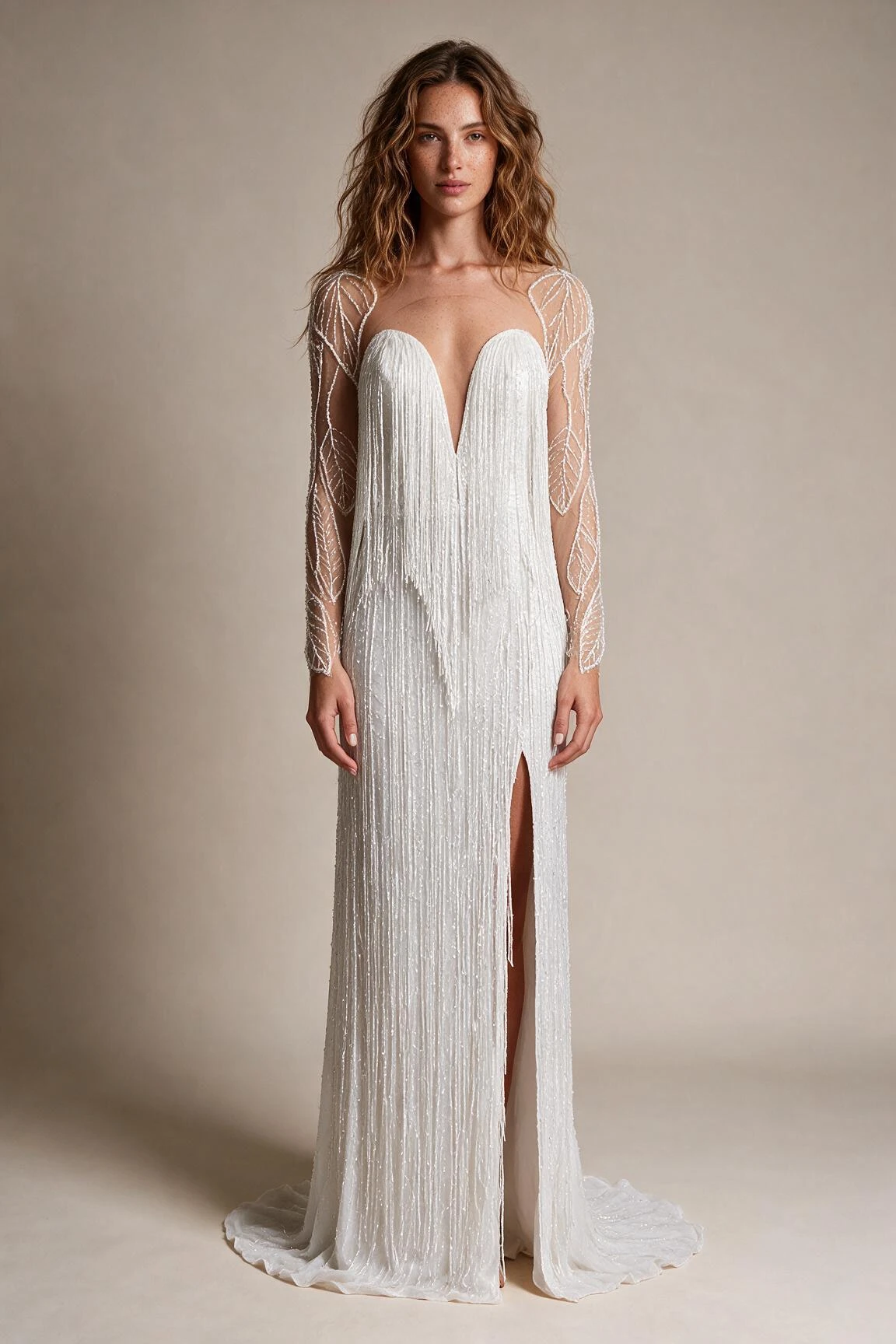 Vestido Maria Eduarda Franjas