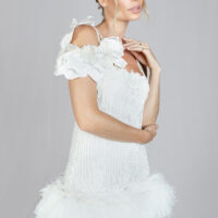 Vestido Ballerina com acessório ombro