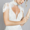 Vestido Bianca franjas com shoulder piece - atelieria vestidos de noiva - santa catarina - brasil - atelieria vestidos de noiva
