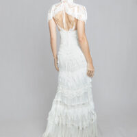Vestido Bianca franjas com shoulder piece - atelieria vestidos de noiva - santa catarina - brasil - atelieria vestidos de noiva